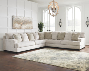 Rawcliffe 3-Piece Fabric Stationary Sectional Parchment