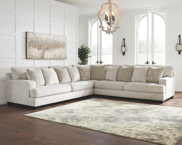Rawcliffe 3-Piece Fabric Stationary Sectional Parchment