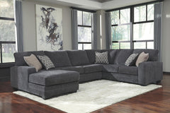 Tracling 3-Piece Fabric Stationary Sectional with Chaise Slate