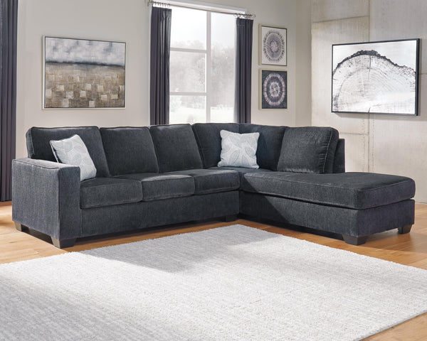 Altari 2-Piece Fabric Stationary Sectional with Chaise Slate
