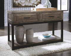 Johurst 2-Drawer Console Table Grayish Brown
