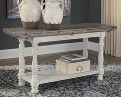 Havalance Flip Top Console Table Gray/White