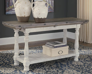 Havalance Flip Top Console Table Gray/White