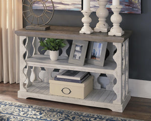 Havalance Console Table Gray/White