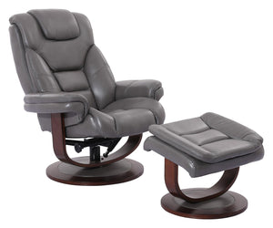 Parker House Monarch Collection Ice Manual Reclining Swivel Chair & Ottoman