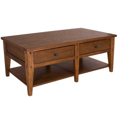 Liberty Furniture 3-Piece Oak Coffee Table Set Lake House