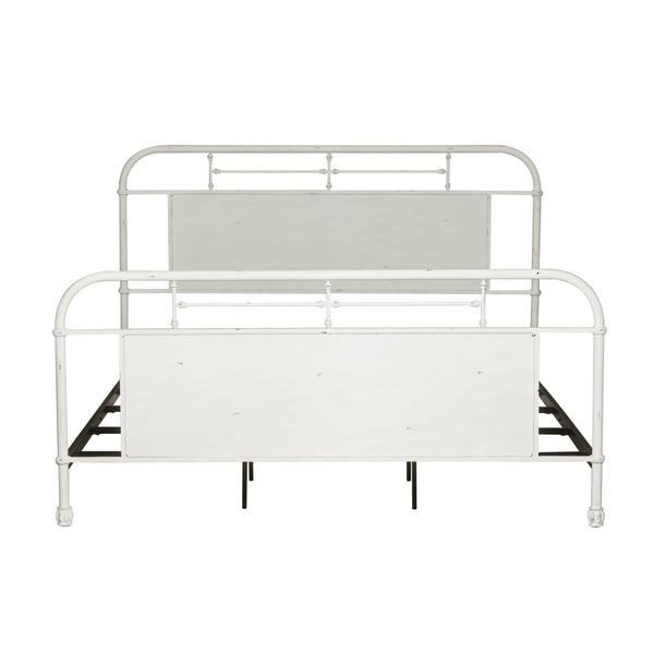 Liberty Furniture Vintage Antique White King Metal Bed
