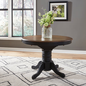 Liberty Furniture Carolina Crossing Antique Honey/Black Casual Dining Pedestal Table