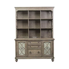 Liberty Furniture Simply Elegant Heathered Taupe Credenza & Hutch Set