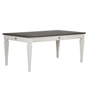 Liberty Furniture 5-Piece Wire Brushed White Charcoal Rectangular Dining Table Set Allyson Park