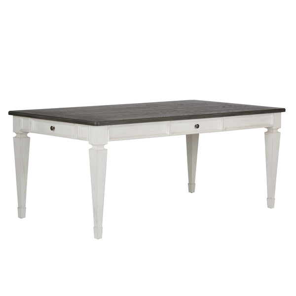 Liberty Furniture 5-Piece Wire Brushed White Charcoal Rectangular Dining Table Set Allyson Park