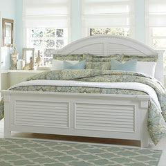 Liberty Summer House I Oyster White Queen Panel Bed