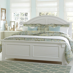 Liberty Summer House I Oyster White Queen Panel Bed