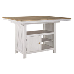 Liberty Furniture Weathered White & Sandstone Kitchen Island Lindsey Farm