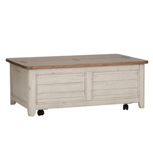 Liberty Furniture Farmhouse Reimagined 3-Piece White Living Room Table Set