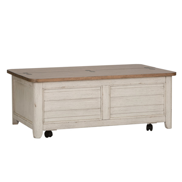 Liberty Furniture Farmhouse Reimagined 3-Piece White Living Room Table Set