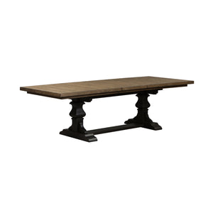 Liberty Furniture Harvest Home 6-Piece Chalkboard Trestle Dining Table Set
