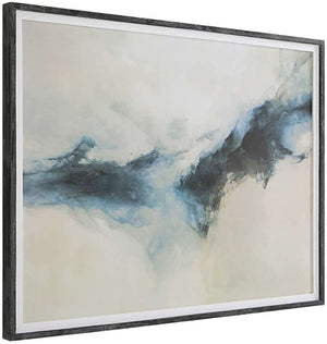 Uttermost Terra Nova Gold/Navy Blue/White Abstract Framed Print