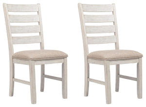Skempton Upholstered Dining Side Chair White/Light Brown