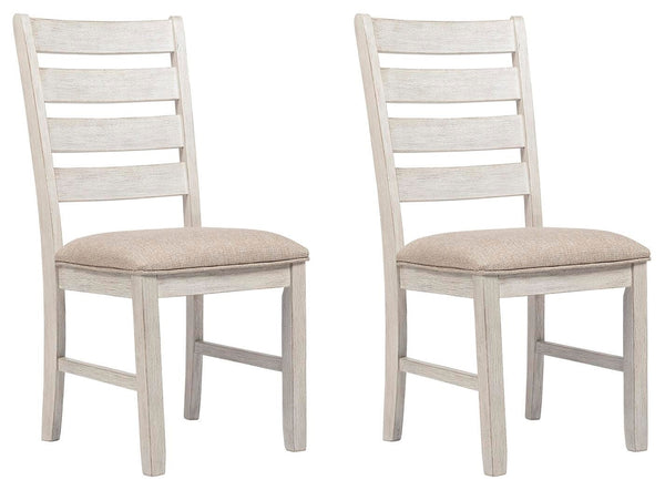 Skempton Upholstered Dining Side Chair White/Light Brown