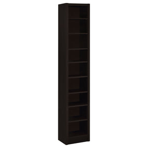 Coaster Eliam 71 Inch 9-Shelf Bookcase Cappuccino