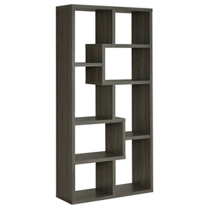 Coaster Theo 71 Inch 6-Shelf Bookshelf Weathered Grey