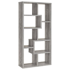 Coaster Theo 71 Inch 6-Shelf Bookshelf Grey Driftwood