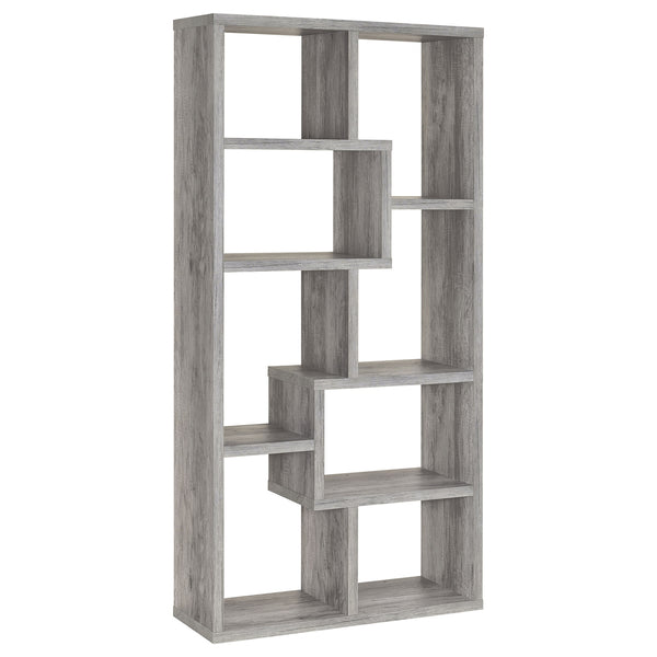 Coaster Theo 71 Inch 6-Shelf Bookshelf Grey Driftwood