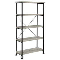 Coaster Analiese 63 Inch 4-Shelf Bookshelf Grey Driftwood