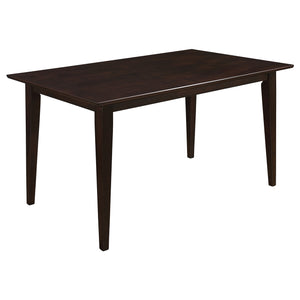Coaster Gabriel Rectangular 59 Inch Wood Dining Table Cappuccino