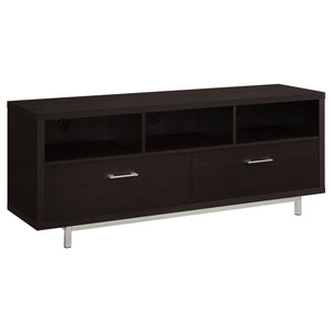 Coaster Casey 2-Drawer Engineered Wood 60 Inch TV Stand Cappuccino