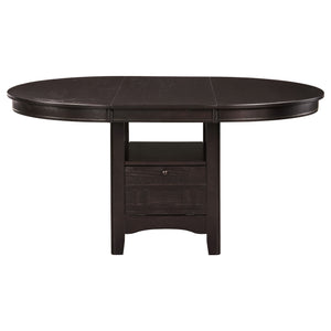 Coaster Lavon 5-Piece Oval Extension Leaf Dining Set Espresso