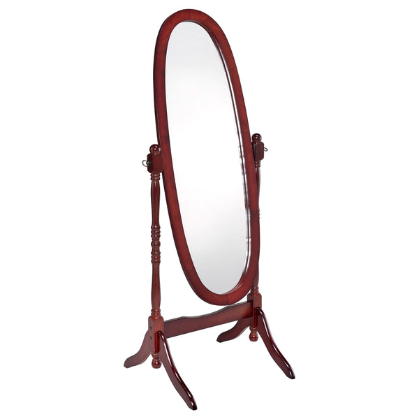 Coaster Foyet Wood Adjustable Full Length Cheval Mirror Merlot