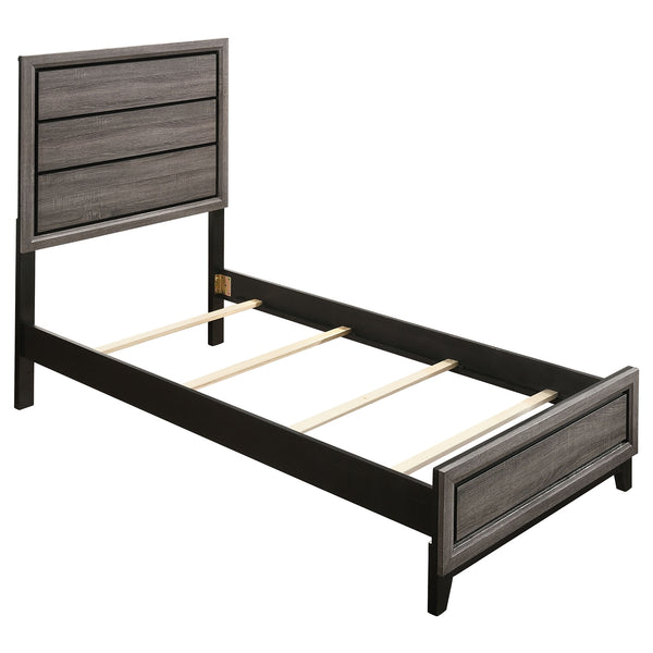 Coaster Watson Wood Twin Panel Bed Grey Oak