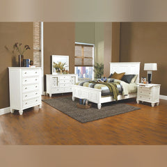Coaster Sandy Beach 4-Piece Queen Bedroom Set Cream White