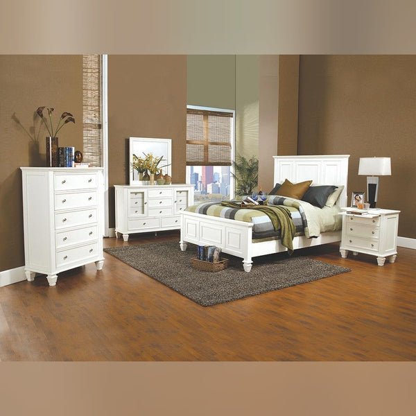 Coaster Sandy Beach 4-Piece Queen Bedroom Set Cream White