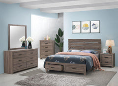 Coaster Brantford 5-Piece Queen Bedroom Set with Storage Barrel Oak