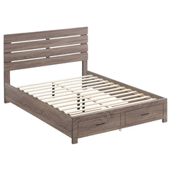 Coaster Brantford Wood Queen Storage Panel Bed Barrel Oak