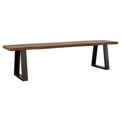 Coaster Ditman Live Edge Wood Dining Bench Grey Sheesham