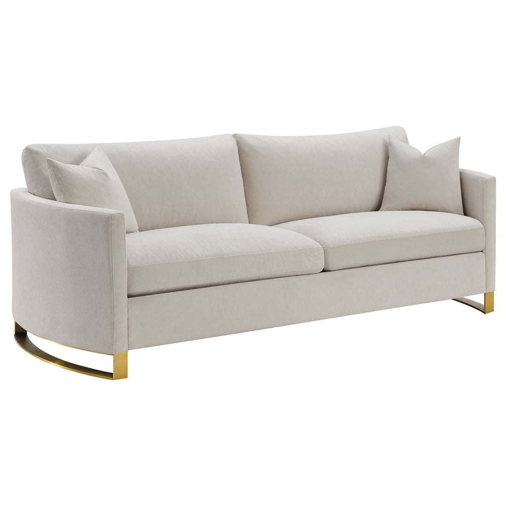 Coaster Corliss Upholstered Arched Arm Sofa Beige