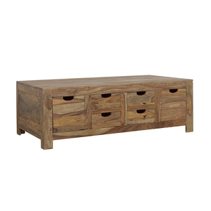 Coaster Esther 6-Drawer Solid Wood Coffee Table Natural Sheesham