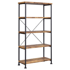 Coaster Analiese 63 Inch 4-Shelf Bookshelf Rustic Nutmeg