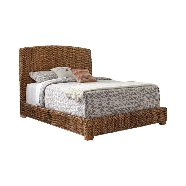 Coaster Laughton Banana Leaf California King Panel Bed Amber