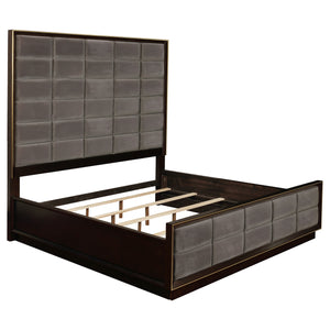 Coaster Durango Wood King Panel Bed Smoked Peppercorn