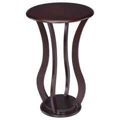 Coaster Elton Round Wood Top Accent Side Table Cherry