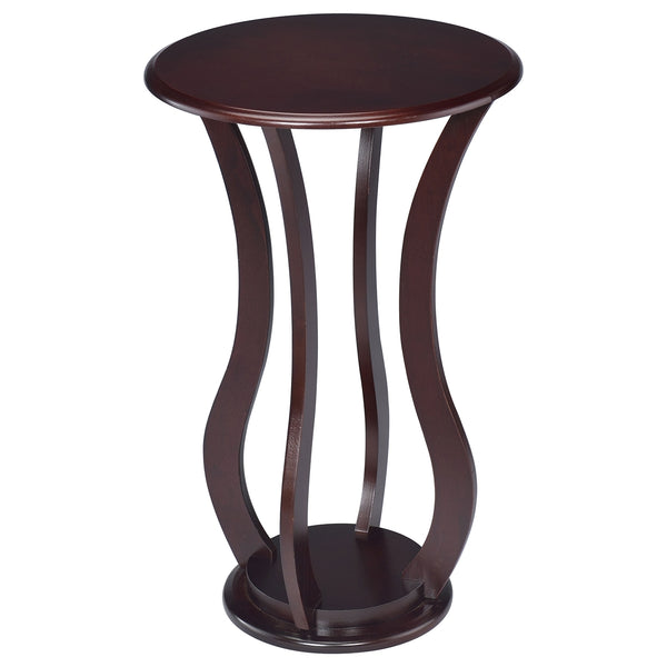Coaster Elton Round Wood Top Accent Side Table Cherry