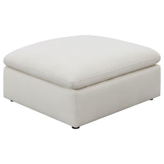 Coaster Hobson Square Upholstered Ottoman Ivory