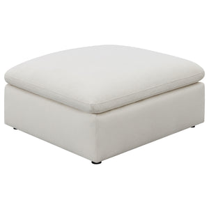 Coaster Hobson Square Upholstered Ottoman Ivory