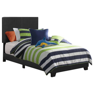 Coaster Dorian Upholstered Twin Panel Bed Black