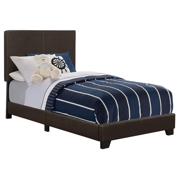 Coaster Dorian Upholstered Twin Panel Bed Brown